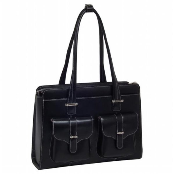 Mckleinusa McKlein 96545 Alexis 96545- Black Leather Ladies Briefcase 96545